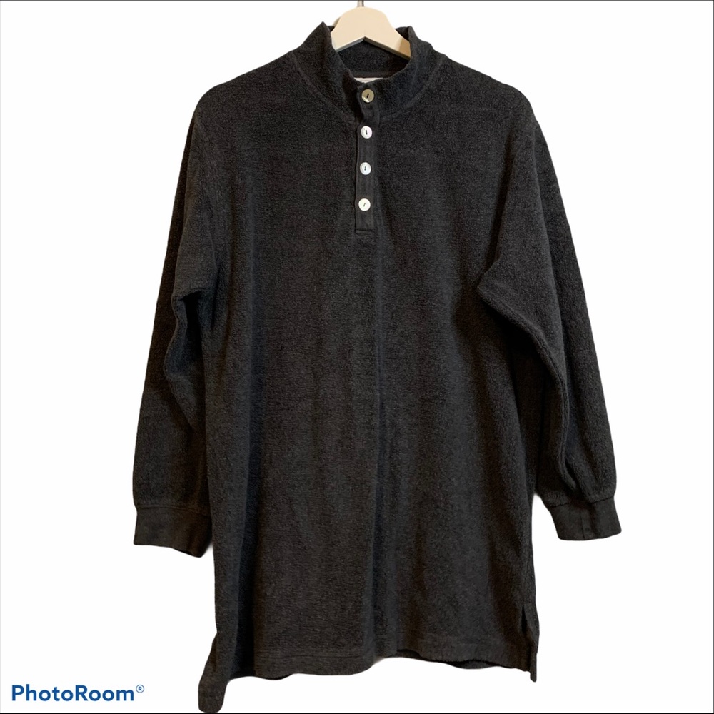 Soft Surroundings M Cuddle Pullover Quarter Button - image 1